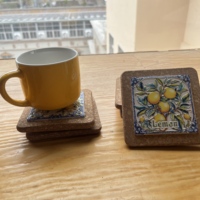 Sous-verres carrés en céramique écologiques au design moderne et personnalisé, style contemporain, diamètre 10 cm, faciles à utiliser