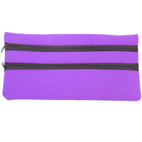 Double fermetures à glissière Néoprène Trousse d'écriture scolaire Étudiants Sacs à crayons