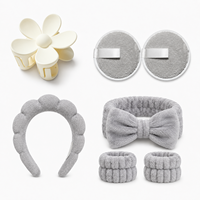 Ensemble de beauté spa, avec pince à cheveux, bracelet et poudre pour la tête, idéal pour les femmes et les jeunes filles, vente en gros de pinces à cheveux florales