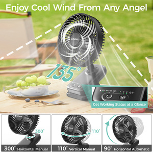 <span class=keywords><strong>พัดลม</strong></span>พกพาแบบชาร์จไฟ<span class=keywords><strong>ได้</strong></span> 10000mAh พร้อมไฟขนาดเล็ก ปรับ<span class=keywords><strong>ส่าย</strong></span>อัตโนมัติ และควบคุมความเร็วแบบไร้ขั้นบันได วัสดุพลาสติก ใช้ได้ในบ้าน/รถยนต์/กลางแจ้ง - Product Image 4