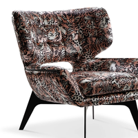 Fauteuil de salon simple de style moderne imprimé léopard sauvage chaise berçante de loisirs design d'art original meubles de maison appartement