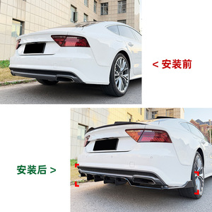 Amp-Z Rear Lip Spoiler Carbon Fiber Texture Matte Finish For Audi A7 C7 S-Line 2015-2017 Tuning Style - Product Image 5