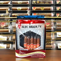 Humidor de voyage personnalisé imprimé pour 4 à 6 cigares, sac à fermeture éclair en PE résistant à l'humidité avec emballage en carton