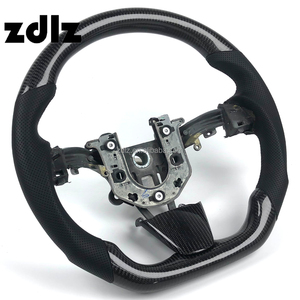 Volante de Fibra de Carbono y Cuero Perforado Negro Personalizado para Cadillac CTS CTSV CT4 CT5 ATS <span class=keywords><strong>ATSV</strong></span> - Product Image 2