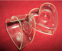 Groothandel Hart Vorm Clear Container Houder Schimmel Decoratieve Verlichting Met Plastic Cup Thee Kaars