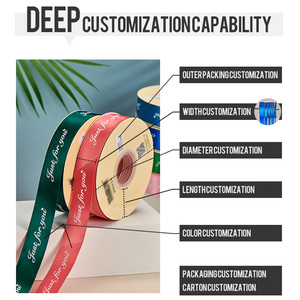 1inch Colorful Polyester Satin <strong>Ribbon</strong> Small Moq <strong>Ribbon</strong> <strong>Custom</strong> Brand Flower Business Brand Name <strong>Custom</strong> <strong>Printed</strong> <strong>Ribbon</strong> - Product Image 2