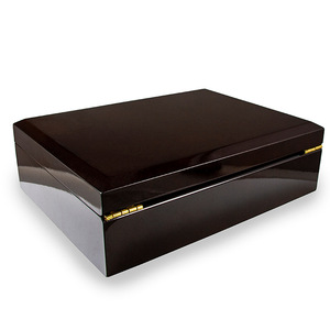 กล่องนาฬิกาไม้ทรงสี่เหลี่ยมผืนผ้าสีดำ MDF 25x18.5x8 ซม. กล่องบรรจุภัณฑ์เครื่องประดับ MH-1256 - Product Image 3