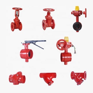 Vannes à clapet en fonte ductile à brides rainurées FM Fire System PN10 PN16 300 PSI pour systèmes d'extinction d'incendie - Product Image 1