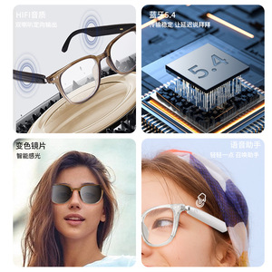 Gs07 Smart <b>Bluetooth</b> Glasses Photochromic Sunglasses Voice Control 5.4 For Music Calls Unisex Office Leisure - Product Image 2