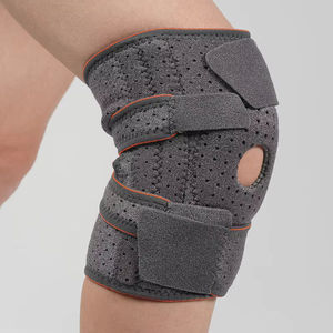 Genouillères de sport respirantes réglables en néoprène, stabilisateur à rotule ouverte, manchons de protection souples pour les articulations, avec fermeture à crochets - Product Image 1