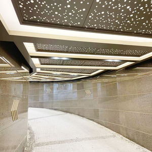 Techo <span class=keywords><strong>de</strong></span> aluminio perforado que transmite la luz para el vestíbulo <span class=keywords><strong>de</strong></span> un hotel, paneles <span class=keywords><strong>de</strong></span> techo <span class=keywords><strong>de</strong></span> aluminio luminosos artísticos personalizados - Product Image 3