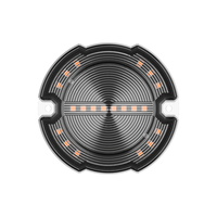 Feu de position latéral et d'avertissement ambre 20 LED 12V-24V DXZ JB-Y-20LED-Y, lampe indicatrice de dégagement pour camion, remorque, camping-car, poids lourd, bus, bateau