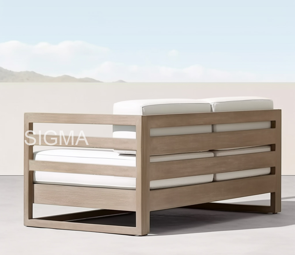 Sigma Hot Selling Outdoor Garden Garden Sofa set Villa Leisure Chair Outdoor Hotel Terrace Modern Teak Sofa