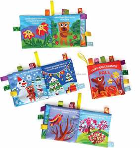 Lindo libro de bebé, libros educativos de tela arrugada suave para bebés, aprender sobre las estaciones, niños pequeños, juguetes sensoriales para el tiempo de la barriga - Product Image 2