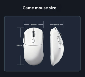 เมาส์สำหรับเล่นเกมไร้สายสีชมพูเมาส์ออปติคอลแบบไตรโหมดตามหลักสรีรศาสตร์ 6 ปุ่ม RGB แบ็คไลท์ตัวรับสัญญาณ USB สำหรับแล็ปท็อปพีซี - Product Image 6