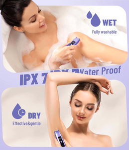 Depiladora Eléctrica Recargable para <span class=keywords><strong>Mujer</strong></span>, Resistente al Agua IPX7, con Pantalla LED, Modelo H2, para Vello Púbico, Facial y Corporal - Product Image 6