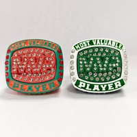 Bagues de championnat MVP personnalisées en usine pour le basketball, le football, le baseball, bagues en pierres précieuses, placage électrolytique coloré pour cadeaux sportifs