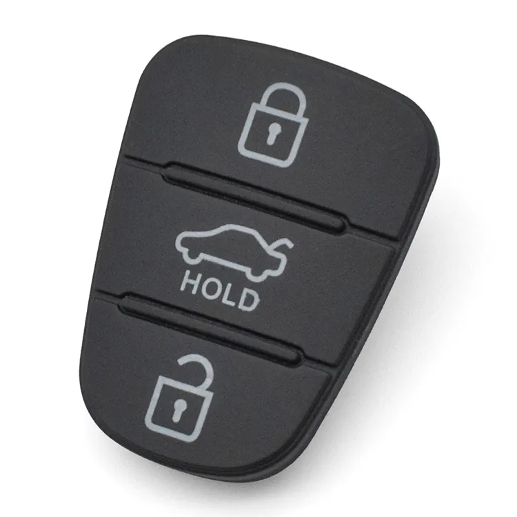 Gute Qualität H-yundai 3 Knöpfe Gummi Pad Ersatz Schlüsselschale für H-yundai K-ia Flip-Fernsteuerung Auto Schlüssel-Schutzhülle