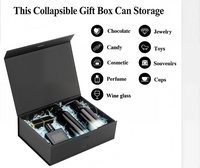Caja de Regalo Plegable Magnética con Cierre y Logotipo Personalizado, de Cuero Grueso y Resistente, para Ropa y Cosméticos, Venta al Por Mayor