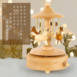 Caja <span class=keywords><strong>de</strong></span> <span class=keywords><strong>música</strong></span> carrusel <span class=keywords><strong>de</strong></span> madera <span class=keywords><strong>de</strong></span> feliz cumpleaños personalizable <span class=keywords><strong>vintage</strong></span> portátil - Product Image 6