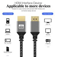 Kabel Ekstensi Braided Micro Mini ke 4K 60Hz dengan Konektor Berlapis Emas dan Selubung PVC untuk Laptop, Monitor, HDTV