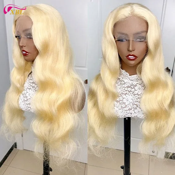 613 Blonde Lace Front perruques cheveux humains 13x4 vague de corps dentelle frontale perruque cheveux humains pré plumé HD frontale perruque cheveux humains pour les femmes