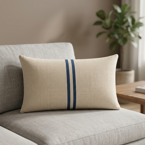 Housse de coussin décorative magnifique, style vintage, 100% chanvre, fabriquée à la main en Thaïlande, anti-bactérienne, lavable, avec fermeture éclair - Product Image 3