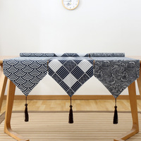 1 pièce Chemin de table en coton et lin, style nordique, 30x120cm, 30x200cm, tendance bohème, pour décoration de table