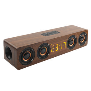 Enceinte bluetooth sans fil, grand haut-parleur en bois, réveil <span class=keywords><strong>de</strong></span> réveil, jeu 24 heures, boîte, Radio FM, pour Home cinéma, HiFi, pour fête, nouveauté 2020 - Product Image 1