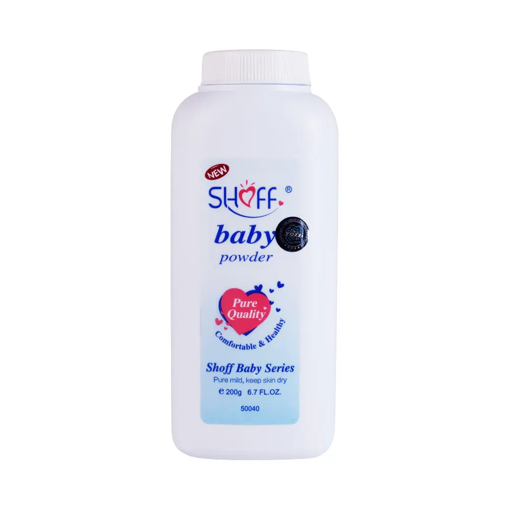 SHOFF Baby Talcum Powder Fragrance Oil Whosale prodotti per la cura del bambino profumo floreale 200g Aby Skin Lightening Baby Powder