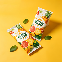 Envoltorio Personalizado de Alta Barrera para Paletas Heladas, Bolsa de Plástico a Prueba de Humedad con Sellado Trasero para Productos Congelados de Supermercado