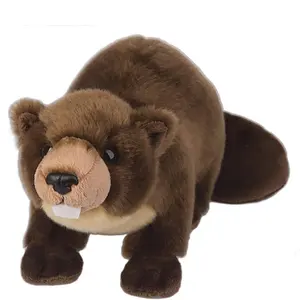 Peluche di castoro farcito di design personalizzato cute kids promozionale a buon mercato all'ingrosso Canada realistico peluche peluche beaver