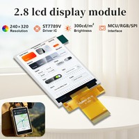 Layar IPS QVGA 2.8 Inci 240*320 Polcd, Modul Layar LCD TFT 2.8 Inci dengan Antarmuka SPI IC ST7789V
