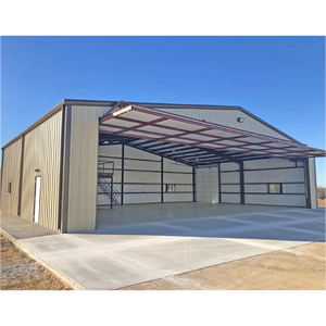 Conception de bâtiment à ossature en acier industrielle moderne personnalisable, peut être utilisée pour un grand hangar à avions facile à assembler, <span class=keywords><strong>porte</strong></span> - Product Image 1