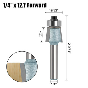 Ahşap ağaç İşleme başkanı pah R açı pah için 7 derece eğik açı kırpma bıçak yönlendirici bit freze kesicisi - Product Image 4