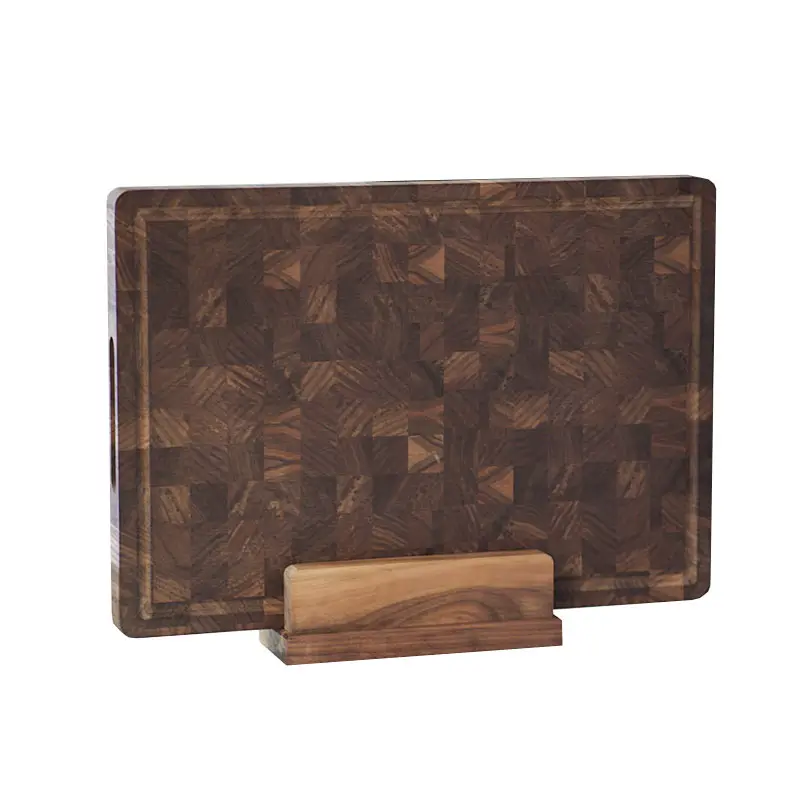 OEM Customized Black Walnut Wood Cutting Boards Block End Grain Cutting Board Kitchen Wooden Chopping Board