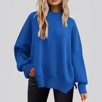 Pull Long en Maille à Capuche Élégant et Décontracté pour Femme 2025, Mode Automne avec Logo Frontal