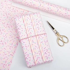 Custom <b>Pink</b> <b>Sprinkles</b> Pattern Eco-Friendly Recyclable Plastic PVC Coated Gift Wrapping Roll 100GSM Single-Sided Gift Craft - Product Image 6