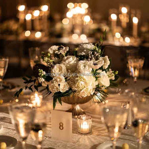 Grands centres de table décoratifs pour mariage, arrangements floraux en tissu pour les tables de mariage et la décoration de la maison - Product Image 3