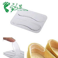 Protège-talons en silicone transparent pour les soins des pieds, coussinets antidérapants, forme papillon