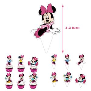 Nouveauté <span class=keywords><strong>Minnie</strong></span> Mouse personnage de dessin animé filles joyeux anniversaire bannière drapeau ballon en Latex ensemble pour la décoration de fête - Product Image 4