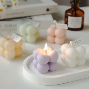 OEM ODM Mini Scented Wholesale Candles Fragrance Private Label Decorative Scented Novelty Candles Birthdays Magic Cube Gift Set