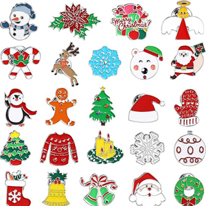 Giáng Sinh Trâm <span class=keywords><strong>Pin</strong></span> Set Ve Áo <span class=keywords><strong>Pin</strong></span> Cây Giáng Sinh Người Tuyết Bông Tuyết Santa Chuông Đồ Trang Sức Men <span class=keywords><strong>Pin</strong></span> Huy Hiệu Cho Cô Gái Quần Áo Túi Bac - Product Image 2