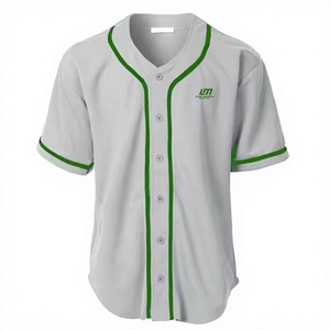 Conjunto de Uniforme de Béisbol para Hombre, Blanco con Detalles Verdes, Jersey de Manga Corta y Pantalones, Poliéster que Absorbe la Humedad, Tallas Grandes, Logotipo Frontal, Adulto - Product Image 2