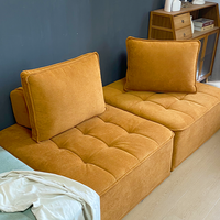 Canapé modulaire sectionnel Langka Piedmont Designer à compression, rembourré en éponge, capitonné, moderne, écologique, pour appartement