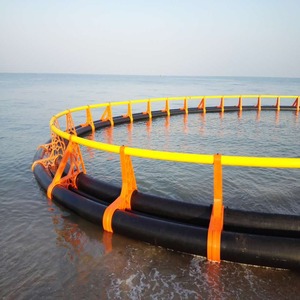 กรงเลี้ยงปลาแบบลอยน้ำทรงกลมขนาดใหญ่ ทำจากท่อ HDPE พร้อมตาข่ายและแท่นทำงาน - Product Image 6