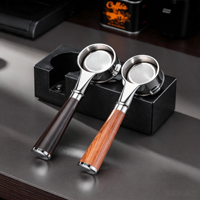 Porte-filtre à expresso sans fond de 54 mm, 3 oreilles, poignée en bois personnalisée pour machine à café Breville 820 840 870 875 878 879 880 450