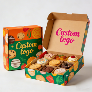 กล่องบรรจุภัณฑ์อาหารแบบใช้แล้วทิ้งสำหรับส่งอาหาร ดีไซน์ใช้กับไมโครเวฟได้  กล่องพิมพ์โลโก้ได้ตามต้องการ สำหรับมาการอง ช็อกโกแลต ลูกอม ขนมหวาน - Product Image 3