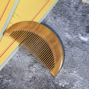 Sandalwood Crescent Moon <b>Comb</b> 10-15Cm Handmade Wooden Hair <b>Comb</b> For Massage General Population - Product Image 1