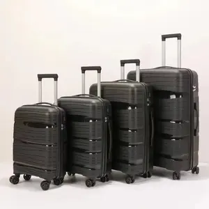 MARKSMAN 4 adet yüksek kaliteli PP malzeme arabası bavul seti fabrika toptan güzel fiyat bagaj